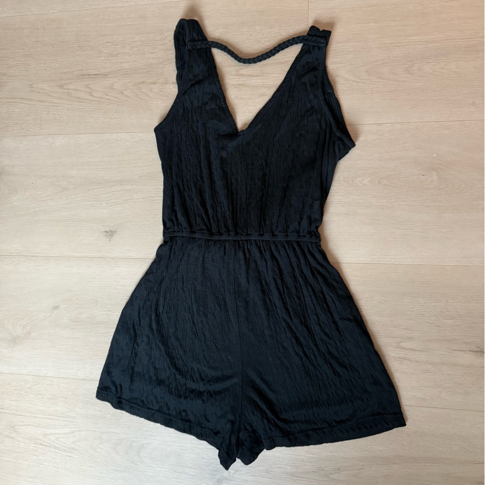 Universal Thread Black Textured Romper - image 2